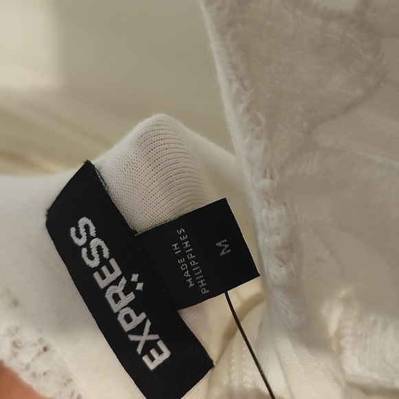 Express Cream Tiered Midi Sundress - Picture 12 of 12